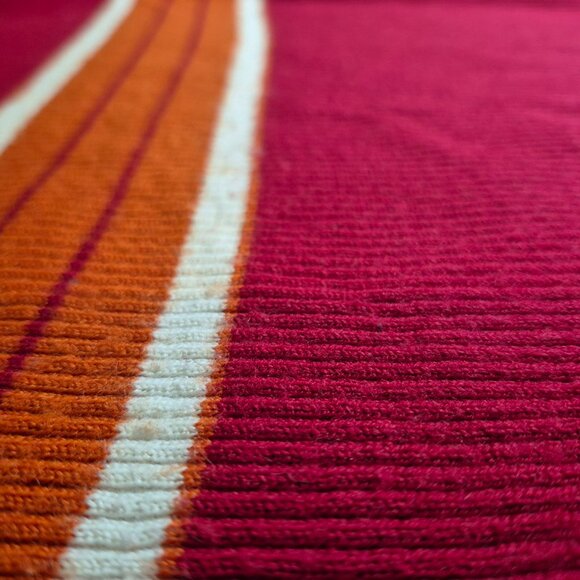 Vintage ESPRIT Sweater - Red with Orange & White Stripes - Picture 9 of 10